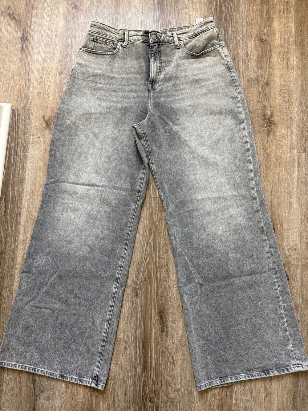 Good American Women's High-Rise Wide Leg Jeans — Washed Gray